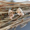 Butterfly Stud Earrings - Pink-01 Butterfly Stud Earrings - Pink