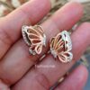 Butterfly Stud Earrings - Pink