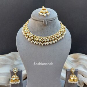 Jasmine Kundan Jewellery Set - White