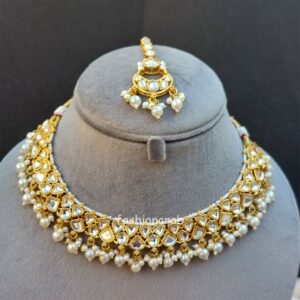 Jasmine Kundan Jewellery Set - White