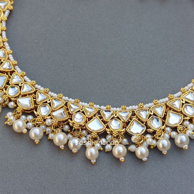 Jasmine Kundan Jewellery Set - White