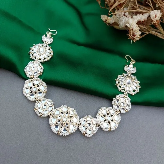 Kajal Kundan Sheeshphool Mathapatti for Wedding Kajal Kundan Sheeshphool Mathapatti for Wedding