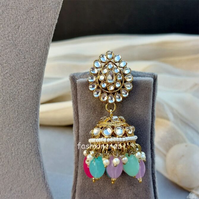 Multi Color Bridal Kundan Jewellery Set
