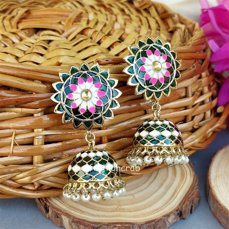 Myra Emerald Green Jhumka
