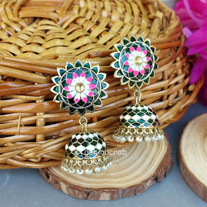 Myra Emerald Green Jhumka