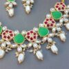 Necklace Set for Women - Green Pink-01 Necklace Set for Women - Green Pink