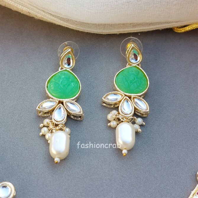 Necklace Set for Women - Green Pink