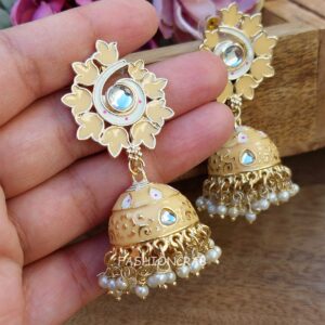Pragya Jhumka Earrings – Peach