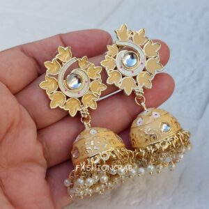 Pragya Jhumka Earrings – Peach