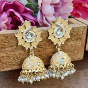 Pragya Jhumka Earrings – Peach