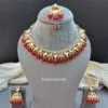 Rhea Kundan Jewellery Set - Dark Pink-01 Rhea Kundan Jewellery Set - Dark Pink