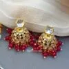 Rhea Kundan Jewellery Set - Dark Pink-04 Rhea Kundan Jewellery Set - Dark Pink