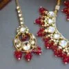Rhea Kundan Jewellery Set - Dark Pink-05 Rhea Kundan Jewellery Set - Dark Pink
