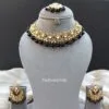 Sana Kundan Necklace Set - Black-01 Sana Kundan Necklace Set - Black