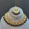 Sana Kundan Necklace Set - Black-02 Sana Kundan Necklace Set - Black