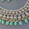 Sea Green Color Bridal Kundan Jewellery Set-01 Sea Green Color Bridal Kundan Jewellery Set