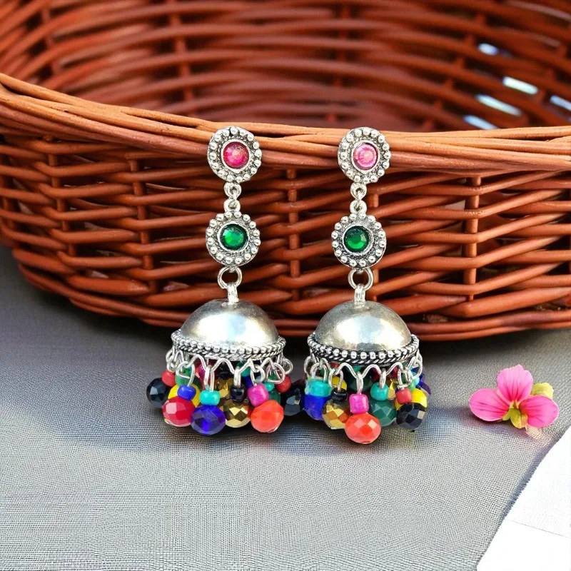 Avika Oxidised Jhumka Earring