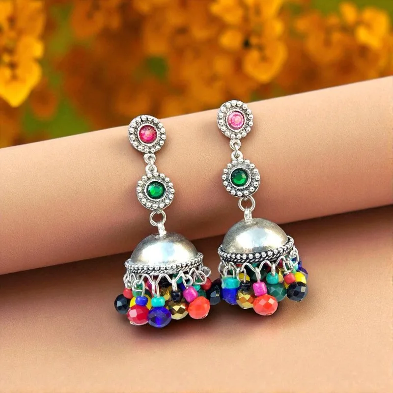 Avika Oxidised Jhumka Earring