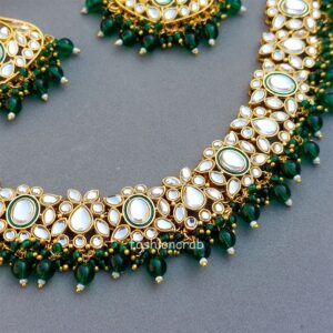 Green Colour Jewellery Set for Wedding