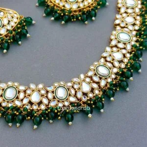 Green Colour Jewellery Set for Wedding