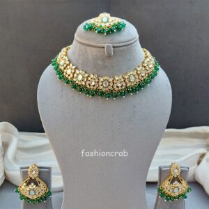 Green Colour Jewellery Set for Wedding