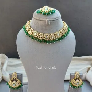 Green Colour Jewellery Set for Wedding