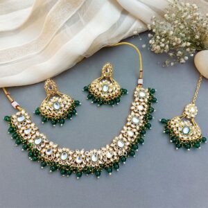 Green Colour Jewellery Set for Wedding