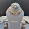 Jasmine Kundan Jewellery Set - Lavender