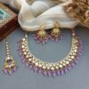 Jasmine Kundan Jewellery Set - Lavender
