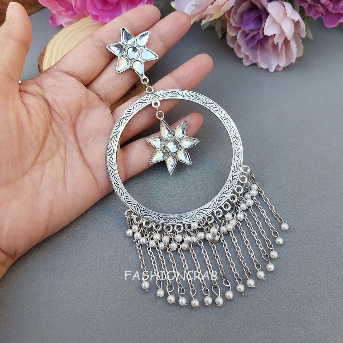 Kriti Sanon Oxidised Earrings