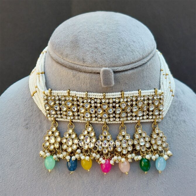 Kundan Bridal Jewellery for Bride - Multicolor