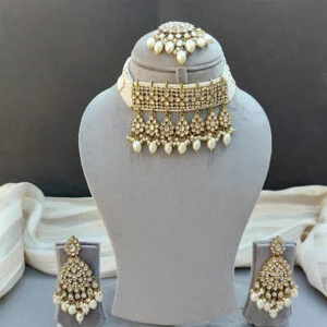 Kundan Bridal Jewellery for Bride - White