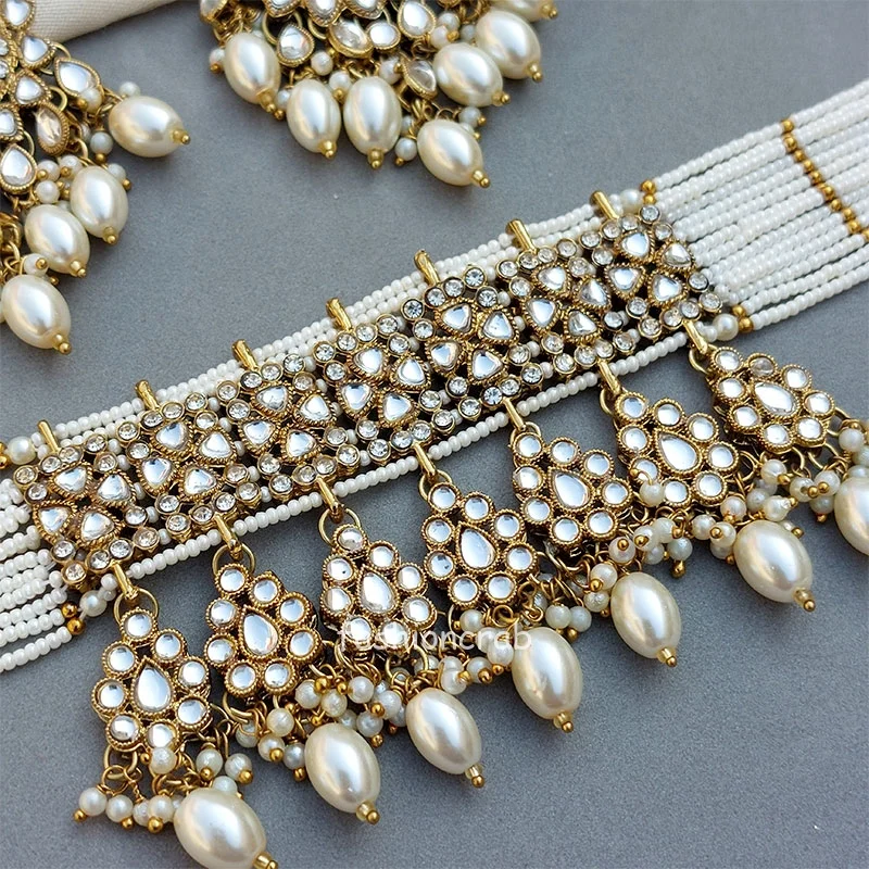 Kundan Bridal Jewellery for Bride - White