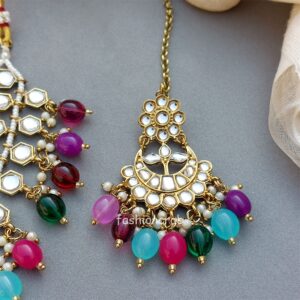 Multicolor Pearl Kundan Set for Anniversary Gift
