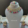 Multicolor Pearl Kundan Set for Anniversary Gift