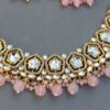 Sana Kundan Necklace Set - Pink