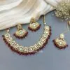 Wine Colour Jewellery Set for Wedding-03 Wine Colour Jewellery Set for Wedding