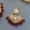 Wine Colour Jewellery Set for Wedding-06 Wine Colour Jewellery Set for Wedding