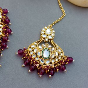 Wine Colour Jewellery Set for Wedding