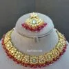 Wine Colour Jewellery Set for Wedding-08 Wine Colour Jewellery Set for Wedding