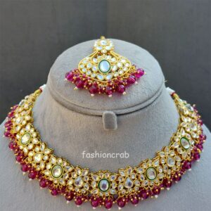 Wine Colour Jewellery Set for Wedding