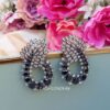 AD Earrings - Black Stone-03 AD Earrings - Black Stone
