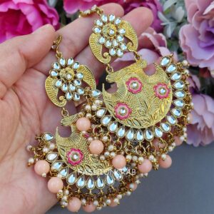 Aditi Chandbali Earrings - Peach