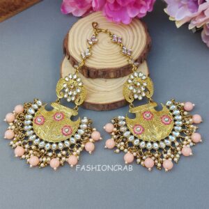 Aditi Chandbali Earrings - Peach