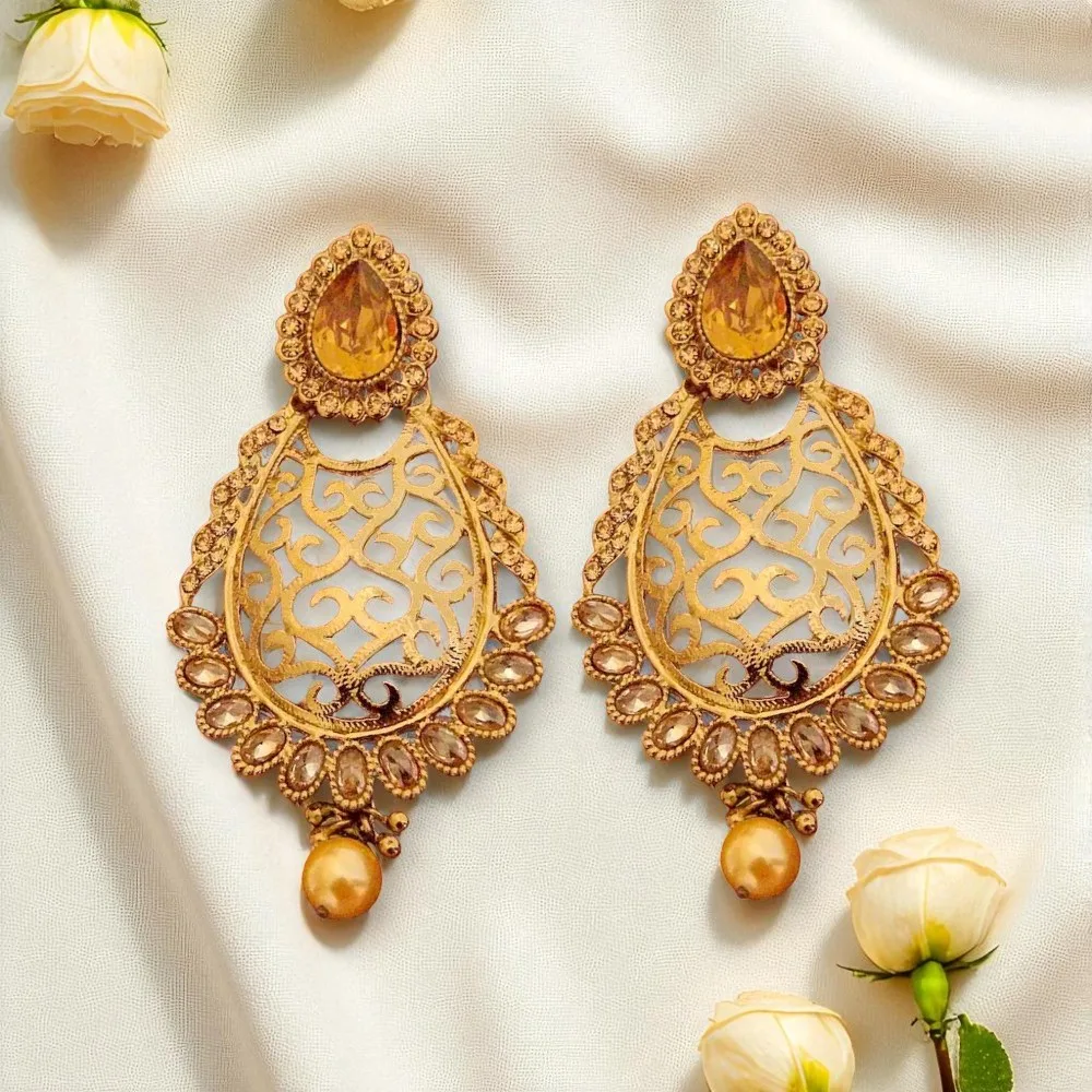 Ethnic Golden Earrings