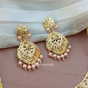 Shehnaaz Jadau Set - Champagne