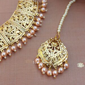 Shehnaaz Jadau Set - Champagne