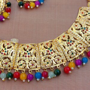 Shehnaaz Jadau Set - Multicolor