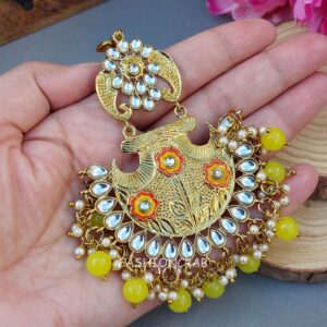 Aditi Chandbali Earrings - Lemon Yellow
