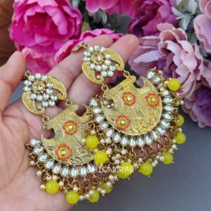 Aditi Chandbali Earrings - Lemon Yellow